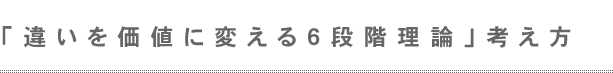 「違いを価値に変える6段階理論」考え方